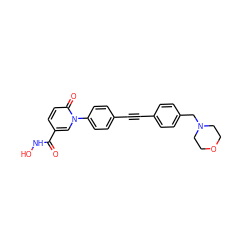 O=C(NO)c1ccc(=O)n(-c2ccc(C#Cc3ccc(CN4CCOCC4)cc3)cc2)c1 ZINC000653829394