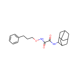 O=C(NOCCCc1ccccc1)C(=O)NC1C2CC3CC(C2)CC1C3 ZINC000103236708
