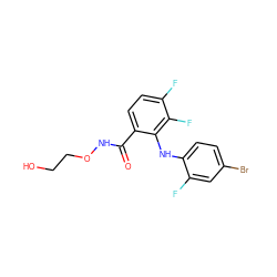 O=C(NOCCO)c1ccc(F)c(F)c1Nc1ccc(Br)cc1F ZINC000034295161