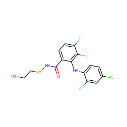 O=C(NOCCO)c1ccc(F)c(F)c1Nc1ccc(Cl)cc1F ZINC000095590352