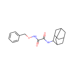 O=C(NOCc1ccccc1)C(=O)NC1C2CC3CC(C2)CC1C3 ZINC000103236028