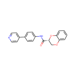 O=C(Nc1ccc(-c2ccncc2)cc1)[C@H]1COc2ccccc2O1 ZINC000040943595