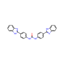 O=C(Nc1ccc(-c2nc3ccccc3[nH]2)cc1)Nc1ccc(-c2nc3ccccc3[nH]2)cc1 ZINC000013982104
