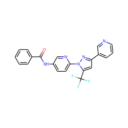 O=C(Nc1ccc(-n2nc(-c3cccnc3)cc2C(F)(F)F)nc1)c1ccccc1 ZINC000064503551
