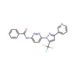 O=C(Nc1ccc(-n2nc(-c3cccnc3)cc2C(F)(F)F)nn1)c1ccccc1 ZINC000064503554