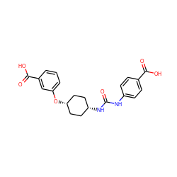 O=C(Nc1ccc(C(=O)O)cc1)N[C@H]1CC[C@@H](Oc2cccc(C(=O)O)c2)CC1 ZINC000253659014