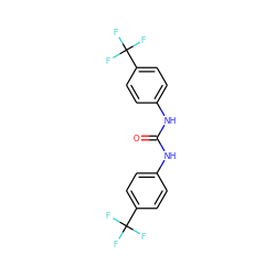 O=C(Nc1ccc(C(F)(F)F)cc1)Nc1ccc(C(F)(F)F)cc1 ZINC000000119109