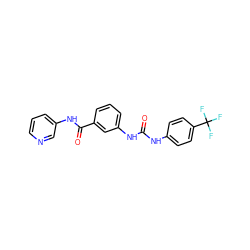 O=C(Nc1ccc(C(F)(F)F)cc1)Nc1cccc(C(=O)Nc2cccnc2)c1 ZINC000049069468
