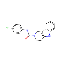 O=C(Nc1ccc(Cl)cc1)N1CCc2[nH]c3ccccc3c2C1 ZINC000000523350