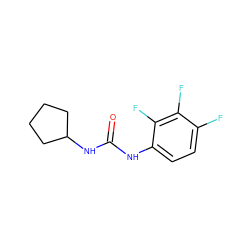 O=C(Nc1ccc(F)c(F)c1F)NC1CCCC1 ZINC000043234041