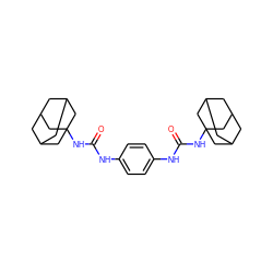 O=C(Nc1ccc(NC(=O)NC23CC4CC(CC(C4)C2)C3)cc1)NC12CC3CC(CC(C3)C1)C2 ZINC000169334974