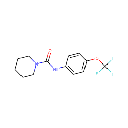 O=C(Nc1ccc(OC(F)(F)F)cc1)N1CCCCC1 ZINC000043171392