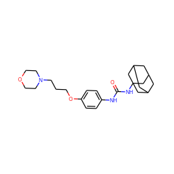 O=C(Nc1ccc(OCCCN2CCOCC2)cc1)NC12CC3CC(CC(C3)C1)C2 ZINC000028712061