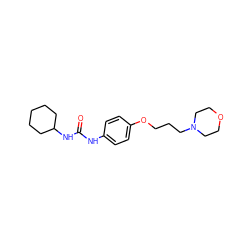 O=C(Nc1ccc(OCCCN2CCOCC2)cc1)NC1CCCCC1 ZINC000043025688