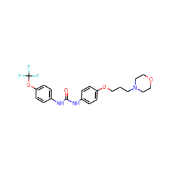 O=C(Nc1ccc(OCCCN2CCOCC2)cc1)Nc1ccc(OC(F)(F)F)cc1 ZINC000043059260