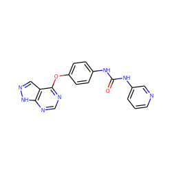O=C(Nc1ccc(Oc2ncnc3[nH]ncc23)cc1)Nc1cccnc1 ZINC000095587860