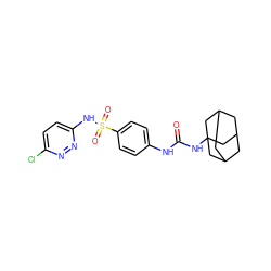 O=C(Nc1ccc(S(=O)(=O)Nc2ccc(Cl)nn2)cc1)NC12CC3CC(CC(C3)C1)C2 ZINC000096271195