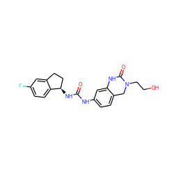 O=C(Nc1ccc2c(c1)NC(=O)N(CCO)C2)N[C@@H]1CCc2cc(F)ccc21 ZINC000145736986