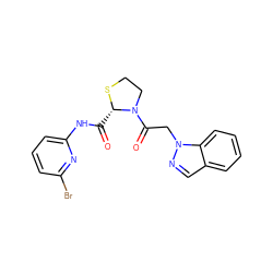 O=C(Nc1cccc(Br)n1)[C@@H]1SCCN1C(=O)Cn1ncc2ccccc21 ZINC000584905602