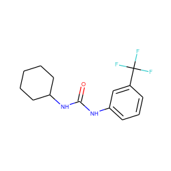 O=C(Nc1cccc(C(F)(F)F)c1)NC1CCCCC1 ZINC000000246571