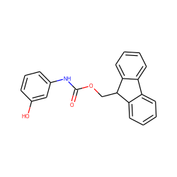 O=C(Nc1cccc(O)c1)OCC1c2ccccc2-c2ccccc21 ZINC000000349634