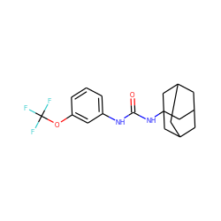 O=C(Nc1cccc(OC(F)(F)F)c1)NC12CC3CC(CC(C3)C1)C2 ZINC000084758562