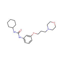 O=C(Nc1cccc(OCCCN2CCOCC2)c1)NC1CCCCC1 ZINC000040862265