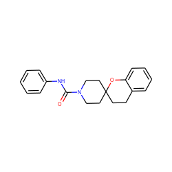 O=C(Nc1ccccc1)N1CCC2(CCc3ccccc3O2)CC1 ZINC000085557814