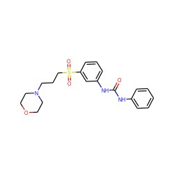 O=C(Nc1ccccc1)Nc1cccc(S(=O)(=O)CCCN2CCOCC2)c1 ZINC000049110596