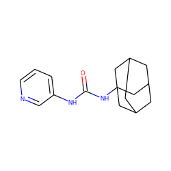 O=C(Nc1cccnc1)NC12CC3CC(CC(C3)C1)C2 ZINC000096271188