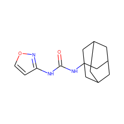 O=C(Nc1ccon1)NC12CC3CC(CC(C3)C1)C2 ZINC000096271182