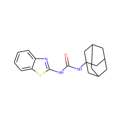 O=C(Nc1nc2ccccc2s1)NC12CC3CC(CC(C3)C1)C2 ZINC000010036913