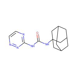 O=C(Nc1nccnn1)NC12CC3CC(CC(C3)C1)C2 ZINC000096271184