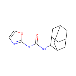 O=C(Nc1ncco1)NC1C2CC3CC(C2)CC1C3 ZINC000096271167