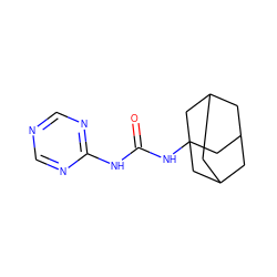 O=C(Nc1ncncn1)NC12CC3CC(CC(C3)C1)C2 ZINC000096271185
