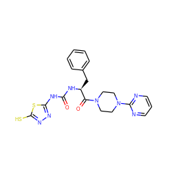 O=C(Nc1nnc(S)s1)N[C@@H](Cc1ccccc1)C(=O)N1CCN(c2ncccn2)CC1 ZINC000013796993