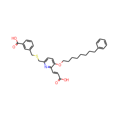 O=C(O)/C=C/c1nc(CSCc2cccc(C(=O)O)c2)ccc1OCCCCCCCCc1ccccc1 ZINC000013738743