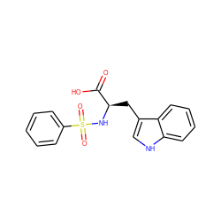 O=C(O)[C@@H](Cc1c[nH]c2ccccc12)NS(=O)(=O)c1ccccc1 ZINC000000253122