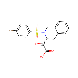 O=C(O)C(=O)[C@H]1Cc2ccccc2CN1S(=O)(=O)c1ccc(Br)cc1 ZINC000013797886