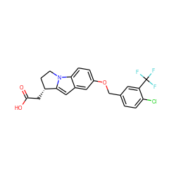O=C(O)C[C@@H]1CCn2c1cc1cc(OCc3ccc(Cl)c(C(F)(F)F)c3)ccc12 ZINC000117790901