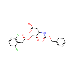 O=C(O)C[C@H](NC(=O)OCc1ccccc1)C(=O)COC(=O)Cc1c(Cl)cccc1Cl ZINC000026391171