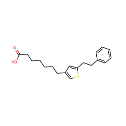O=C(O)CCCCCCc1csc(CCc2ccccc2)c1 ZINC000013726598