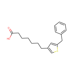 O=C(O)CCCCCCc1csc(Cc2ccccc2)c1 ZINC000013726601