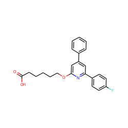 O=C(O)CCCCCOc1cc(-c2ccccc2)cc(-c2ccc(F)cc2)n1 ZINC000013729791