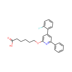 O=C(O)CCCCCOc1cc(-c2ccccc2F)cc(-c2ccccc2)n1 ZINC000013729788