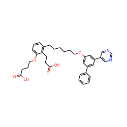 O=C(O)CCCOc1cccc(CCCCCCOc2cc(-c3ccccc3)cc(-c3cncnc3)c2)c1CCC(=O)O ZINC000049774723