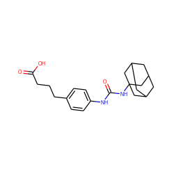 O=C(O)CCCc1ccc(NC(=O)NC23CC4CC(CC(C4)C2)C3)cc1 ZINC000040402391