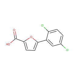 O=C(O)c1ccc(-c2cc(Cl)ccc2Cl)o1 ZINC000000156746