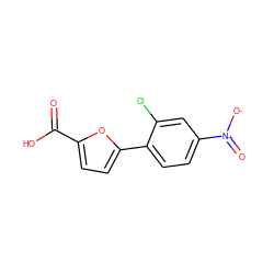 O=C(O)c1ccc(-c2ccc([N+](=O)[O-])cc2Cl)o1 ZINC000000238077