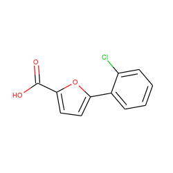 O=C(O)c1ccc(-c2ccccc2Cl)o1 ZINC000000280585